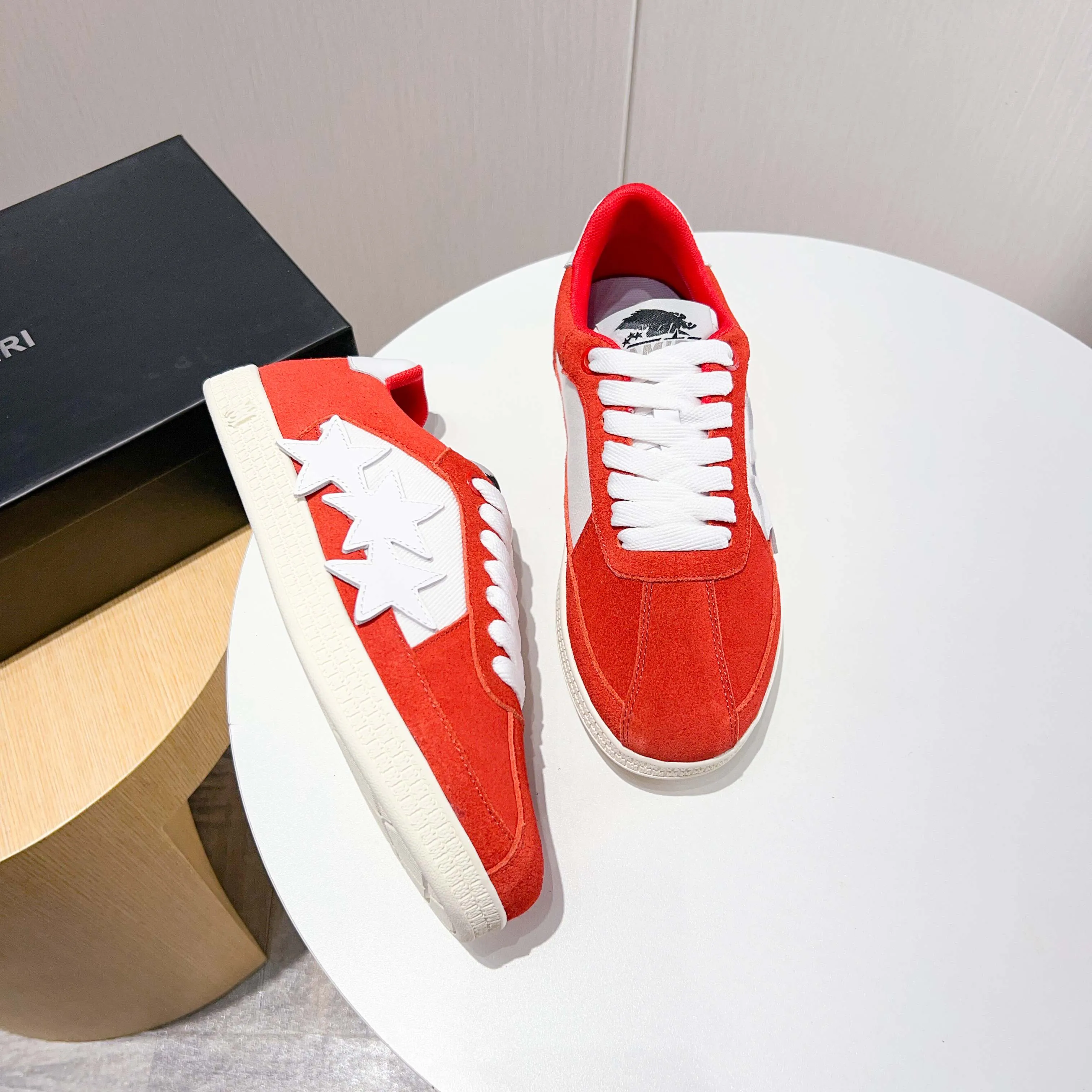 Men's shoes 💰420 [New style] 🌲🌲Balmain - New Amiri trendy shoes, low-top casual sports shoes, the same style as celebrities, made of selected pebbled cowhide and frosted cowhide, original outsole, comfortable on the feet, high-end workmanship, welcome to buy. Size: 39-45 (46 customized)